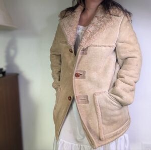 Vintage 1970s Shearling Sheepskin Coat